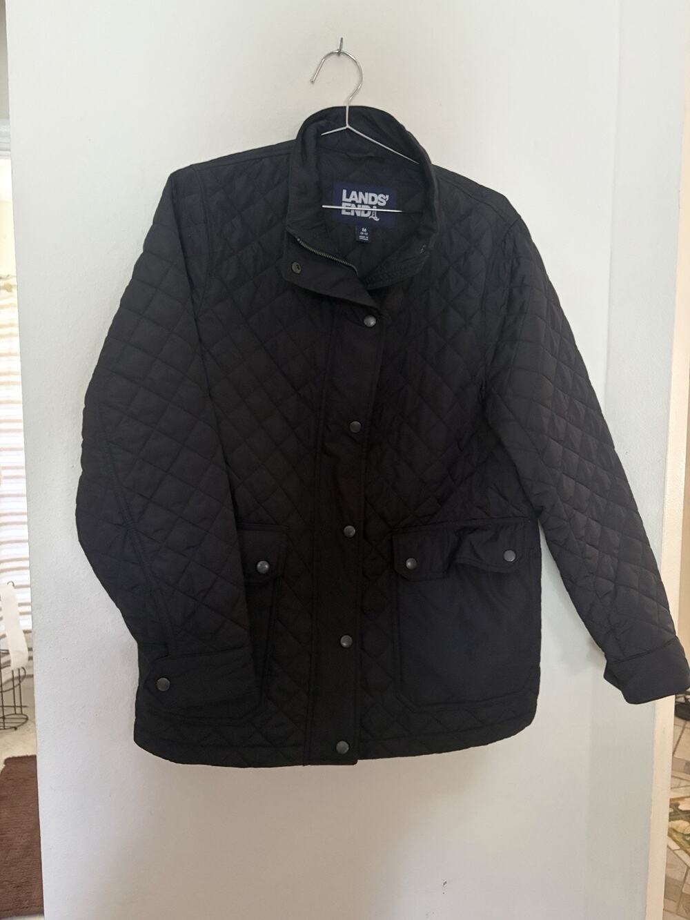 LANDS END Quilted Lightweight Packable Jacket Coat Women Size Medium